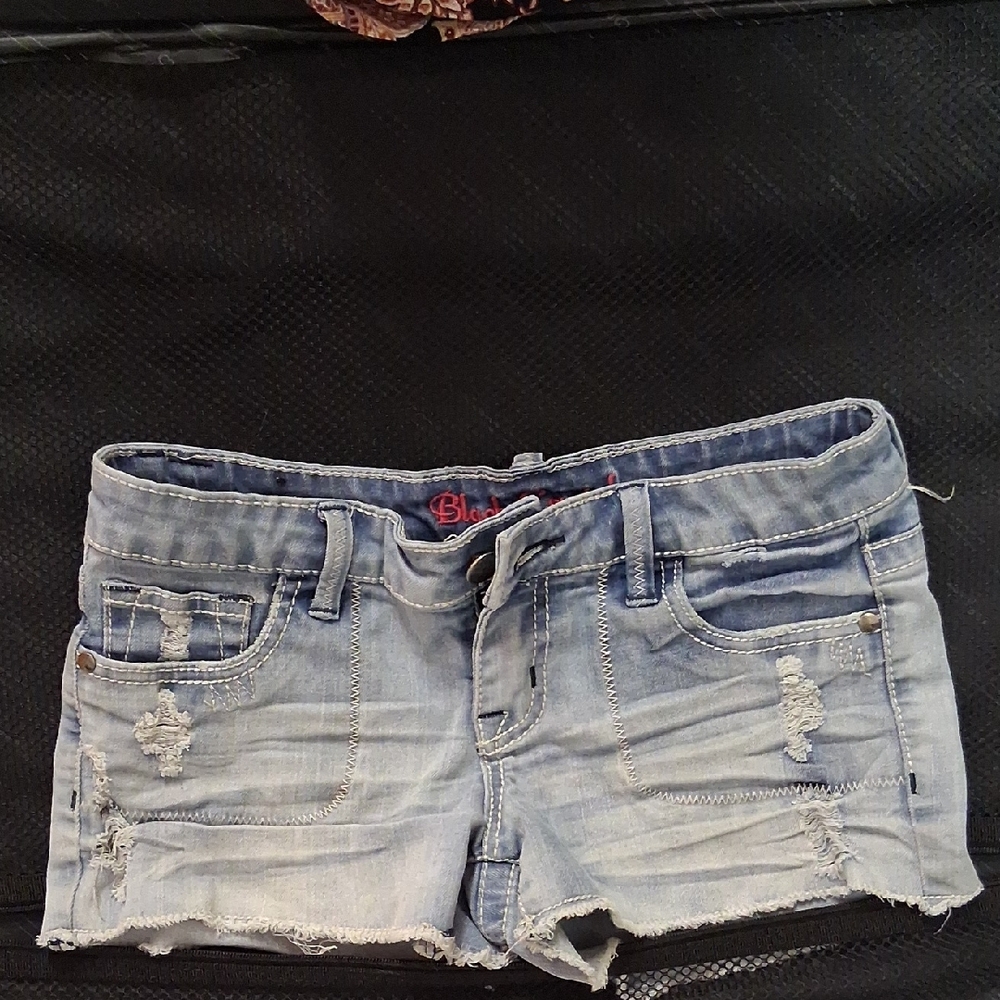 Bleu Chic Light Blue Distressed Jean Shorts